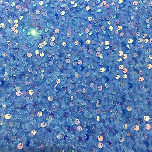 125cm * 2m Tüllstoff Paillettenstoff Glitzer Garn Tüll Deko Stoffe Kostümstoff zum Nähen glitzernder Stoff Tüll Pailletten-Stoff für DIY handgemachte Kleidung Hochzeit Kleid Dekoration-Bunt Blau 125cm * 2m Tüllstoff Paillettenstoff Glitzer Garn Tüll Deko Stoffe Kostümstoff zum Nähen glitzernder Stoff Tüll Pailletten-Stoff für DIY handgemachte Kleidung Hochzeit Kleid Dekoration-Bunt Blau von SYSUII