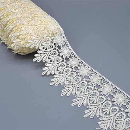 15 Yard Spitzenband, 8cm Breite Spitze mit Blumenmuster Spitze Band DIY Spitzenbordüre Zierband für Handwerk Dessous Hochzeitskleid Geschenkverpackung Dekorieren, Nahen Weihnachten -Beige 15 Yard Spitzenband, 8cm Breite Spitze mit Blumenmuster Spitze Band DIY Spitzenbordüre Zierband für Handwerk Dessous Hochzeitskleid Geschenkverpackung Dekorieren, Nahen Weihnachten -Beige von SYSUII