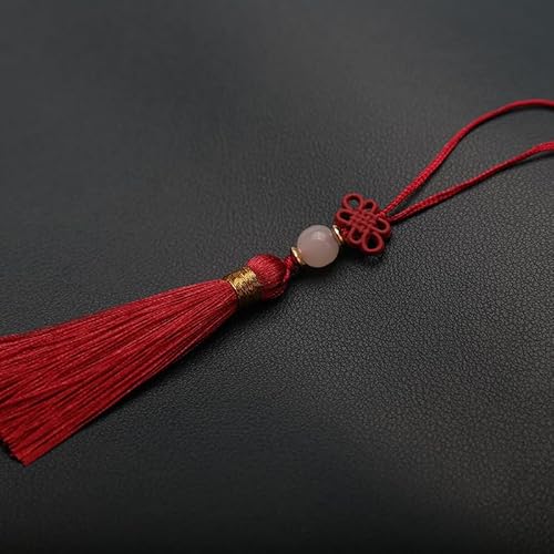 25 Stücke Mini Quasten,Handgemachte Seidige Quaste Schlüsselanhänger mit Perlen Lesezeichen Quaste Anhänger Kleinen Chinesischen Knoten für DIY Schmuck Ohrring Basteln Schlüsselanhänger -Weinrot 25 Stücke Mini Quasten,Handgemachte Seidige Quaste Schlüsselanhänger mit Perlen Lesezeichen Quaste Anhänger Kleinen Chinesischen Knoten für DIY Schmuck Ohrring Basteln Schlüsselanhänger -Weinrot von SYSUII