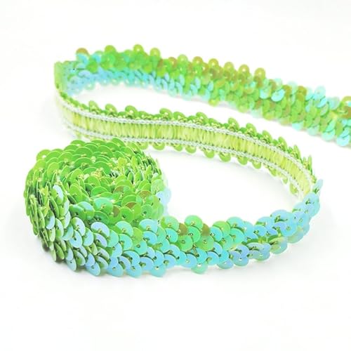 2cm* 25m Pailletten Bänder, Glänzendes Geflochten Zierband Pailletten Trim Paillettenborte Pailletten Band Paillettenbesatz für DIY Nähen Handwerk Tanzbekleidungen Armband Dekorationen -Grün #2 2cm* 25m Pailletten Bänder, Glänzendes Geflochten Zierband Pailletten Trim Paillettenborte Pailletten Band Paillettenbesatz für DIY Nähen Handwerk Tanzbekleidungen Armband Dekorationen -Grün #2 von SYSUII