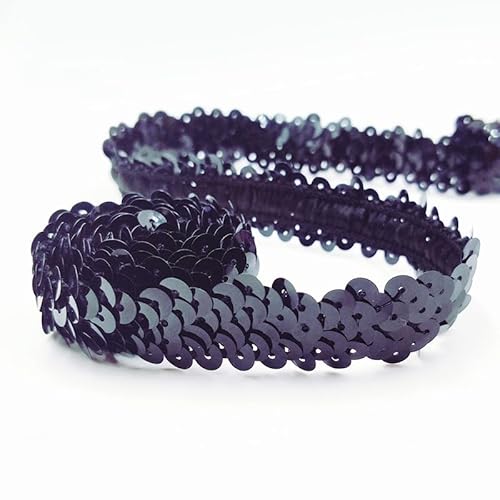 2cm* 25m Pailletten Bänder, Glänzendes Geflochten Zierband Pailletten Trim Paillettenborte Pailletten Band Paillettenbesatz für DIY Nähen Handwerk Tanzbekleidungen Armband Dekorationen -Schwarz 2cm* 25m Pailletten Bänder, Glänzendes Geflochten Zierband Pailletten Trim Paillettenborte Pailletten Band Paillettenbesatz für DIY Nähen Handwerk Tanzbekleidungen Armband Dekorationen -Schwarz von SYSUII