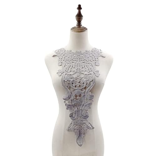 3D Blume Spitze Kragen Applikation Spitzemotiv Applique Patches Bestickter Aufnäher zum Nähen Stoff Kleid Dekoration Kostüm Zubehör Hochzeitskleid Deko am Ausschnitt,Grau 3D Blume Spitze Kragen Applikation Spitzemotiv Applique Patches Bestickter Aufnäher zum Nähen Stoff Kleid Dekoration Kostüm Zubehör Hochzeitskleid Deko am Ausschnitt,Grau von SYSUII