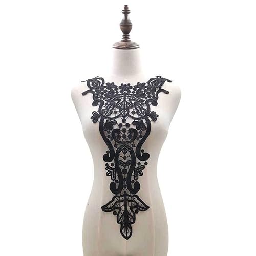 3D Blume Spitze Kragen Applikation Spitzemotiv Applique Patches Bestickter Aufnäher zum Nähen Stoff Kleid Dekoration Kostüm Zubehör Hochzeitskleid Deko am Ausschnitt,Schwarz 3D Blume Spitze Kragen Applikation Spitzemotiv Applique Patches Bestickter Aufnäher zum Nähen Stoff Kleid Dekoration Kostüm Zubehör Hochzeitskleid Deko am Ausschnitt,Schwarz von SYSUII