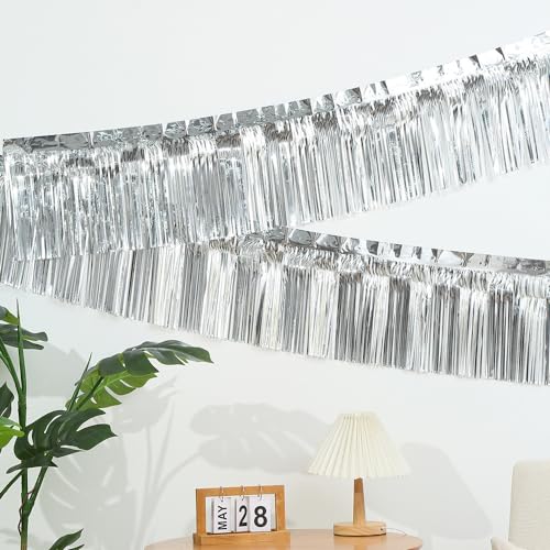 5 Stück Lametta Girlande Metallic Folie Fringe Silber Party Deko Girlanden Weihnachten Fransengirlande Raum Dekoration Partydeko Hängende Lametta Fringe Banner für Hochzeit Geburtstag Zimmer 5 Stück Lametta Girlande Metallic Folie Fringe Silber Party Deko Girlanden Weihnachten Fransengirlande Raum Dekoration Partydeko Hängende Lametta Fringe Banner für Hochzeit Geburtstag Zimmer von SYSUII