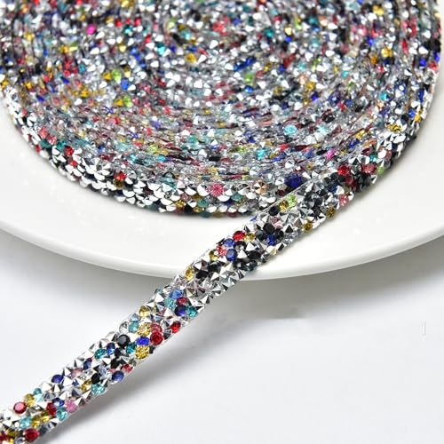 5 Yard * 1.5cm Kristall Strass Band Diamant Strass Band Bling Bänder Rolle Bling Strassband Harz Strass Aufkleber für Hochzeit Dekoration DIY Kunsthandwerk Auto Telefon Dekoration -gemischte Farben 5 Yard * 1.5cm Kristall Strass Band Diamant Strass Band Bling Bänder Rolle Bling Strassband Harz Strass Aufkleber für Hochzeit Dekoration DIY Kunsthandwerk Auto Telefon Dekoration -gemischte Farben von SYSUII