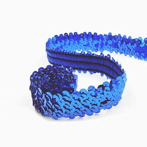 5M*30mm Paillettenband Glänzendes Zierband Paillettenband Glitzer Borte aus Dekoband Zierband FüR Diy NäHen KostüMe Handwerk Verzierungen Kleidung Kleid Dekoration Schmuckherstellung-Dunkelblau 5M*30mm Paillettenband Glänzendes Zierband Paillettenband Glitzer Borte aus Dekoband Zierband FüR Diy NäHen KostüMe Handwerk Verzierungen Kleidung Kleid Dekoration Schmuckherstellung-Dunkelblau von SYSUII