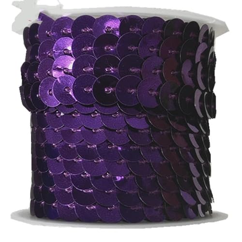 5M Paillettenband Elastische Pailletten Trim 6mm Pailletten Bänder Flache Glitzerband Borten Stretch Bling Paillettenborte für Kleid Dekorieren Diy Handwerk Nähen Schmuck Machen Basteln-dunkellila 5M Paillettenband Elastische Pailletten Trim 6mm Pailletten Bänder Flache Glitzerband Borten Stretch Bling Paillettenborte für Kleid Dekorieren Diy Handwerk Nähen Schmuck Machen Basteln-dunkellila von SYSUII
