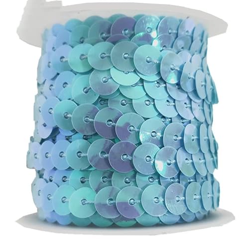 5M Paillettenband Elastische Pailletten Trim 6mm Pailletten Bänder Flache Glitzerband Borten Stretch Bling Paillettenborte für Kleid Dekorieren Diy Handwerk Nähen Schmuck Machen Basteln-hellblau 5M Paillettenband Elastische Pailletten Trim 6mm Pailletten Bänder Flache Glitzerband Borten Stretch Bling Paillettenborte für Kleid Dekorieren Diy Handwerk Nähen Schmuck Machen Basteln-hellblau von SYSUII