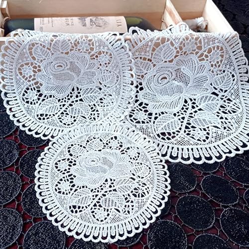 6 Stück weiße Spitze Runde Tischset-handgefertigt gehäkelte Untersetzer Tischläufer Handarbeit Geklöppelt Spitzendeckchen Häkeldeckchen Tischdecke für Tassen,Vasen,Küche,Esszimmer-20cm #1 6 Stück weiße Spitze Runde Tischset-handgefertigt gehäkelte Untersetzer Tischläufer Handarbeit Geklöppelt Spitzendeckchen Häkeldeckchen Tischdecke für Tassen,Vasen,Küche,Esszimmer-20cm #1 von SYSUII