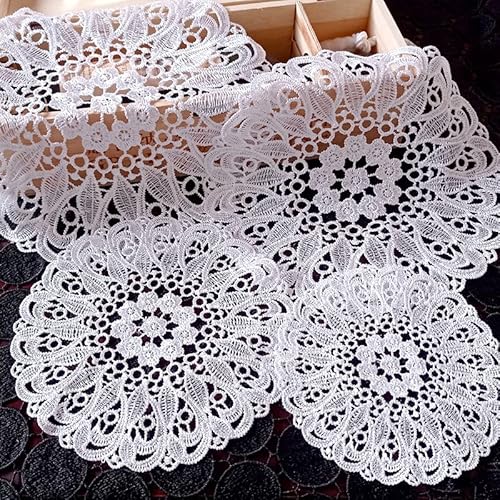 6 Stück weiße Spitze Runde Tischset-handgefertigt gehäkelte Untersetzer Tischläufer Handarbeit Geklöppelt Spitzendeckchen Häkeldeckchen Tischdecke für Tassen,Vasen,Küche,Esszimmer-20cm #6 6 Stück weiße Spitze Runde Tischset-handgefertigt gehäkelte Untersetzer Tischläufer Handarbeit Geklöppelt Spitzendeckchen Häkeldeckchen Tischdecke für Tassen,Vasen,Küche,Esszimmer-20cm #6 von SYSUII