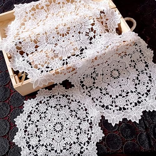 6 Stück weiße Spitze Runde Tischset-handgefertigt gehäkelte Untersetzer Tischläufer Handarbeit Geklöppelt Spitzendeckchen Häkeldeckchen Tischdecke für Tassen,Vasen,Küche,Esszimmer-30cm #2 6 Stück weiße Spitze Runde Tischset-handgefertigt gehäkelte Untersetzer Tischläufer Handarbeit Geklöppelt Spitzendeckchen Häkeldeckchen Tischdecke für Tassen,Vasen,Küche,Esszimmer-30cm #2 von SYSUII