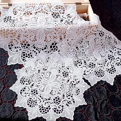 6 Stück weiße Spitze Runde Tischset-handgefertigt gehäkelte Untersetzer Tischläufer Handarbeit Geklöppelt Spitzendeckchen Häkeldeckchen Tischdecke für Tassen,Vasen,Küche,Esszimmer-30cm #5 6 Stück weiße Spitze Runde Tischset-handgefertigt gehäkelte Untersetzer Tischläufer Handarbeit Geklöppelt Spitzendeckchen Häkeldeckchen Tischdecke für Tassen,Vasen,Küche,Esszimmer-30cm #5 von SYSUII