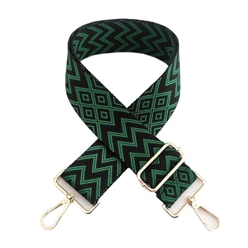 75-130cm Einstellbar Breit 5cm Schulterriemen Boho-Stil Taschengurt für Damen Herren, Mädchen DIY Zubehör für Tasche mit Goldnem Karabinerhaken DIY Taschenherstellung für Handtaschen Schwarz GrüN 75-130cm Einstellbar Breit 5cm Schulterriemen Boho-Stil Taschengurt für Damen Herren, Mädchen DIY Zubehör für Tasche mit Goldnem Karabinerhaken DIY Taschenherstellung für Handtaschen Schwarz GrüN von SYSUII