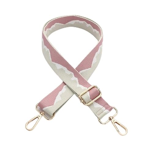 Breit 3.8CM Verstellbarer Taschengurt für Handtaschen Ersatz Trageriemen mit Karabiner Tragegurt Umhängegurt mit Strickmuster für Taschen Handtaschen Umhängegurt Herren DIY Zubehör Rosa + Beige Breit 3.8CM Verstellbarer Taschengurt für Handtaschen Ersatz Trageriemen mit Karabiner Tragegurt Umhängegurt mit Strickmuster für Taschen Handtaschen Umhängegurt Herren DIY Zubehör Rosa + Beige von SYSUII