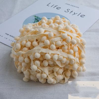 Pomponborte 20m Rainbow Pom Bommelband Bommel Fringe Pompoms Bunt Bastel-Nähband Pom Poms Quaste Spitze Trimm Ball Fransen für Kleidung Kissen Vorhänge Heimwerker-Nähzubehör -Beige Pomponborte 20m Rainbow Pom Bommelband Bommel Fringe Pompoms Bunt Bastel-Nähband Pom Poms Quaste Spitze Trimm Ball Fransen für Kleidung Kissen Vorhänge Heimwerker-Nähzubehör -Beige von SYSUII