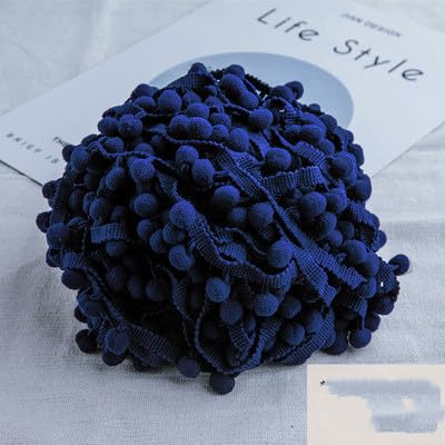 Pomponborte 20m Rainbow Pom Bommelband Bommel Fringe Pompoms Bunt Bastel-Nähband Pom Poms Quaste Spitze Trimm Ball Fransen für Kleidung Kissen Vorhänge Heimwerker-Nähzubehör -Navy blau Pomponborte 20m Rainbow Pom Bommelband Bommel Fringe Pompoms Bunt Bastel-Nähband Pom Poms Quaste Spitze Trimm Ball Fransen für Kleidung Kissen Vorhänge Heimwerker-Nähzubehör -Navy blau von SYSUII