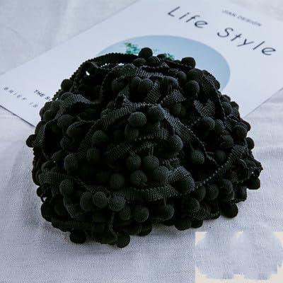 Pomponborte 20m Rainbow Pom Bommelband Bommel Fringe Pompoms Bunt Bastel-Nähband Pom Poms Quaste Spitze Trimm Ball Fransen für Kleidung Kissen Vorhänge Heimwerker-Nähzubehör -Schwarz Pomponborte 20m Rainbow Pom Bommelband Bommel Fringe Pompoms Bunt Bastel-Nähband Pom Poms Quaste Spitze Trimm Ball Fransen für Kleidung Kissen Vorhänge Heimwerker-Nähzubehör -Schwarz von SYSUII