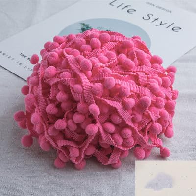Pomponborte 20m Rainbow Pom Bommelband Bommel Fringe Pompoms Bunt Bastel-Nähband Pom Poms Quaste Spitze Trimm Ball Fransen für Kleidung Kissen Vorhänge Heimwerker-Nähzubehör -sattes Rosa Pomponborte 20m Rainbow Pom Bommelband Bommel Fringe Pompoms Bunt Bastel-Nähband Pom Poms Quaste Spitze Trimm Ball Fransen für Kleidung Kissen Vorhänge Heimwerker-Nähzubehör -sattes Rosa von SYSUII