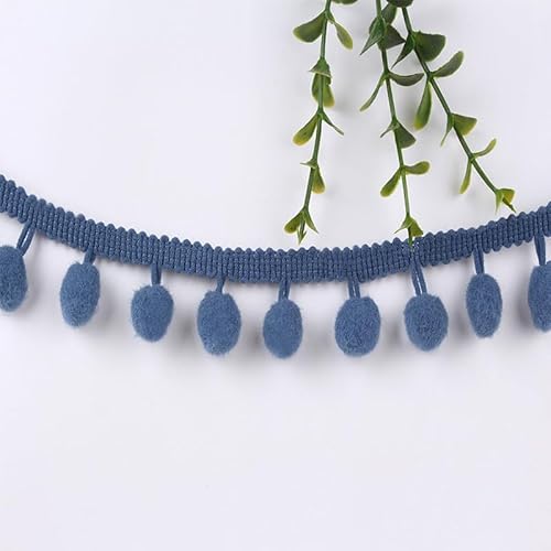 Pomponborte zum Nähen 10m Dekoband Mit Bommeln Bälle Fransenborte Zierband Dekoborte Nähzubehör Pom Poms Quaste Bommelborte für DIY Handwerk Dekorieren Für Kleid Schal Hut Vorhang-Dunkelblau #2 Pomponborte zum Nähen 10m Dekoband Mit Bommeln Bälle Fransenborte Zierband Dekoborte Nähzubehör Pom Poms Quaste Bommelborte für DIY Handwerk Dekorieren Für Kleid Schal Hut Vorhang-Dunkelblau #2 von SYSUII