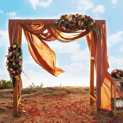 Querbehang Freihanddeko,1 Stück 75*600cm Chiffon Tüll Foto Hintergrund Vorhang Hochzeitsbogen Drapierung Stoff Freihanddeko Dekoration für Hochzeit Fotografie Party Geburtstag Taufe -dunkelgelb Querbehang Freihanddeko,1 Stück 75*600cm Chiffon Tüll Foto Hintergrund Vorhang Hochzeitsbogen Drapierung Stoff Freihanddeko Dekoration für Hochzeit Fotografie Party Geburtstag Taufe -dunkelgelb von SYSUII