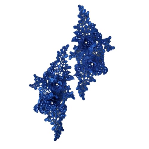 SYSUII 1 Paar 3D-Blumenstickerei Spitzenstoff Bestickte Perlen Blumenapplikation Aufnäher Stickerei Spitze Applikationen Nähen auf Patches für Kleidung Nähen Hochzeit Braut Kleid -Dunkelblau SYSUII 1 Paar 3D-Blumenstickerei Spitzenstoff Bestickte Perlen Blumenapplikation Aufnäher Stickerei Spitze Applikationen Nähen auf Patches für Kleidung Nähen Hochzeit Braut Kleid -Dunkelblau von SYSUII