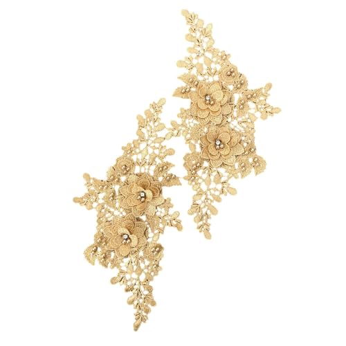 SYSUII 1 Paar 3D-Blumenstickerei Spitzenstoff Bestickte Perlen Blumenapplikation Aufnäher Stickerei Spitze Applikationen Nähen auf Patches für Kleidung Nähen Hochzeit Braut Kleid -Gelb SYSUII 1 Paar 3D-Blumenstickerei Spitzenstoff Bestickte Perlen Blumenapplikation Aufnäher Stickerei Spitze Applikationen Nähen auf Patches für Kleidung Nähen Hochzeit Braut Kleid -Gelb von SYSUII