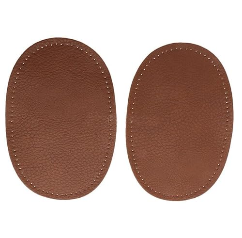 SYSUII 1 Paar Patches zum Aufbügeln,Lederflicken Ellenbogen Aufbügelflicken PU Leder Patch Reparatur Nähen Flicken zum Aufbügeln für Kleidung Handwerk Rucksack Schuhe Hosen,Jacken Dekoration -Braun von SYSUII