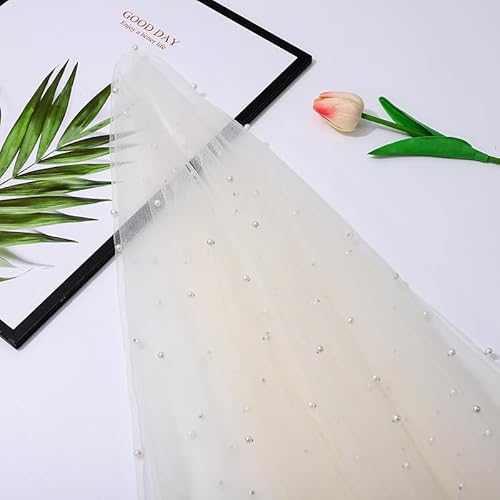 SYSUII 1 Yard*160cm Chiffon Glitzer Tüll Dekostoff mit kleine Perlen Dekostoff Kostümstoff zum Nähen Durchsichtig Stoff Tüll Stoff zum Nähen für Hochzeitskleid Tischdecke Party Deko -Beige SYSUII 1 Yard*160cm Chiffon Glitzer Tüll Dekostoff mit kleine Perlen Dekostoff Kostümstoff zum Nähen Durchsichtig Stoff Tüll Stoff zum Nähen für Hochzeitskleid Tischdecke Party Deko -Beige von SYSUII