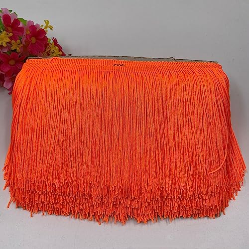 SYSUII 10 Meter Länge 15cm Breite Fransenborte Quaste Fransen-Borten Fransenband Schnittfranse Dekoband zum Nähen Tanzfransen Nähzubehör für DIY Basteln Apparel Kleidung,Kostüme Dekoration -Orange SYSUII 10 Meter Länge 15cm Breite Fransenborte Quaste Fransen-Borten Fransenband Schnittfranse Dekoband zum Nähen Tanzfransen Nähzubehör für DIY Basteln Apparel Kleidung,Kostüme Dekoration -Orange von SYSUII