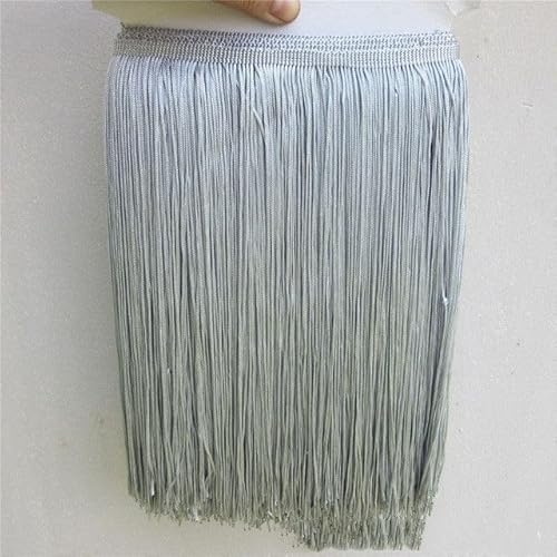 SYSUII 10 Meter Länge 30cm Breite Fransenborte Polyester Fransen Geschnitten Fransenborte Trimmen Lateinisches Tanzfransen Nähzubehör für DIY Basteln Apparel Kleidung,Kostüme,Nähen,Dekoration -Grau SYSUII 10 Meter Länge 30cm Breite Fransenborte Polyester Fransen Geschnitten Fransenborte Trimmen Lateinisches Tanzfransen Nähzubehör für DIY Basteln Apparel Kleidung,Kostüme,Nähen,Dekoration -Grau von SYSUII