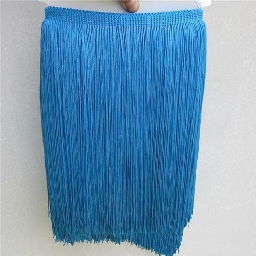 SYSUII 10 Meter Länge 30cm Breite Fransenborte Polyester Fransen Geschnitten Fransenborte Trimmen Lateinisches Tanzfransen Nähzubehör für DIY Basteln Apparel Kleidung,Kostüme,Nähen,Dekoration -Blau SYSUII 10 Meter Länge 30cm Breite Fransenborte Polyester Fransen Geschnitten Fransenborte Trimmen Lateinisches Tanzfransen Nähzubehör für DIY Basteln Apparel Kleidung,Kostüme,Nähen,Dekoration -Blau von SYSUII