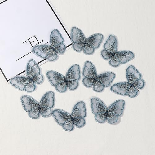 SYSUII 10 Stück Patches zum Aufbügeln, Schmetterling Applikationen zum Aufnähen, Stoffe zum Nähen Aufnäher Patches Appliques Nähen Sie Patches Zum Reparieren Und Dekorieren von Kleidung -Blau SYSUII 10 Stück Patches zum Aufbügeln, Schmetterling Applikationen zum Aufnähen, Stoffe zum Nähen Aufnäher Patches Appliques Nähen Sie Patches Zum Reparieren Und Dekorieren von Kleidung -Blau von SYSUII