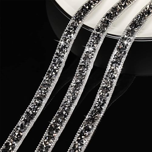 SYSUII 10 Yard * 1cm Diamant Strassband, Selbstklebende kristall Strass Diamant Band Strasssteine Band Glitzersteine DIY Dekoration Aufkleber für Kunst Handwerk Hochzeit Geburtstag Deko -Grau SYSUII 10 Yard * 1cm Diamant Strassband, Selbstklebende kristall Strass Diamant Band Strasssteine Band Glitzersteine DIY Dekoration Aufkleber für Kunst Handwerk Hochzeit Geburtstag Deko -Grau von SYSUII