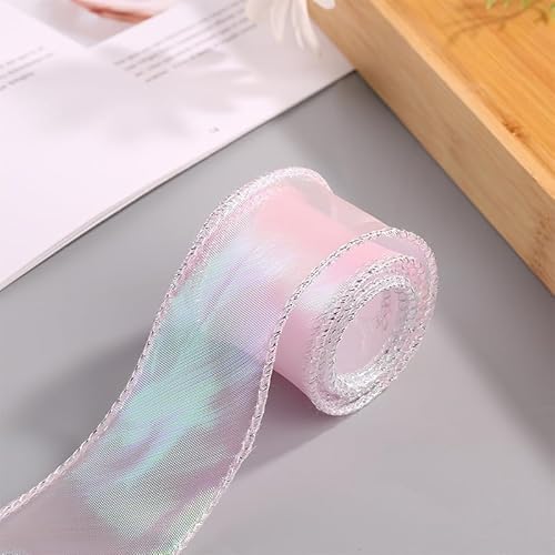 SYSUII 10 Yard Organza Bänder Geschenkband Schleifenband zum basteln Schimmer Sheer Seidenband Stoff Band Glitzer Dekoband für Weihnachten Geschenk Verpackung Party Hochzeit Dekoration -Rosa #2 SYSUII 10 Yard Organza Bänder Geschenkband Schleifenband zum basteln Schimmer Sheer Seidenband Stoff Band Glitzer Dekoband für Weihnachten Geschenk Verpackung Party Hochzeit Dekoration -Rosa #2 von SYSUII