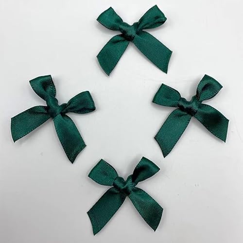 SYSUII 100 STK Mini Satinband Schleifen 3.5CM*3.2CM Mini Satin Schleifen Bowknot Klein Satin Band Bögen aus Polyester für Hochzeit Deko Karten DIY Basteln Handwerk Geschenkverpackungen -dunkelgrün SYSUII 100 STK Mini Satinband Schleifen 3.5CM*3.2CM Mini Satin Schleifen Bowknot Klein Satin Band Bögen aus Polyester für Hochzeit Deko Karten DIY Basteln Handwerk Geschenkverpackungen -dunkelgrün von SYSUII