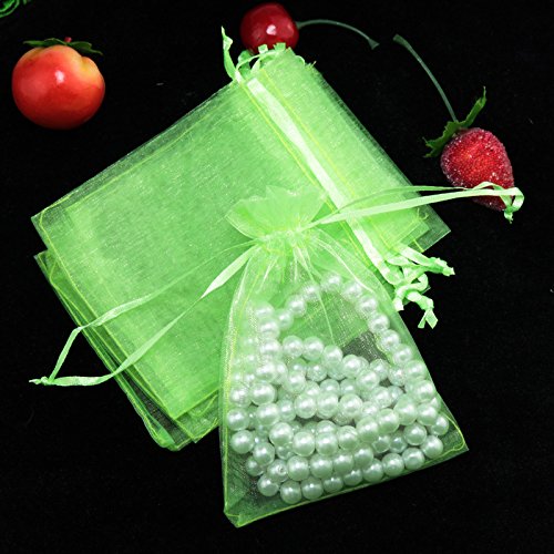 SYSUII 100 Stück Organzasäckchen,7x9cm Organzabeutel Säckchen Geschenkbeutel Organza, Schmuckbeutel Hochzeit-Säckchen mit Kordelzug Für Festival süßigkeiten Party Und Hochzeit Weihnachten-Grün SYSUII 100 Stück Organzasäckchen,7x9cm Organzabeutel Säckchen Geschenkbeutel Organza, Schmuckbeutel Hochzeit-Säckchen mit Kordelzug Für Festival süßigkeiten Party Und Hochzeit Weihnachten-Grün von SYSUII