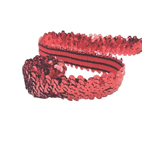 SYSUII 10M*30mm Paillettenband Glänzendes Zierband Paillettenband Glitzer Borte aus Dekoband Zierband FüR DIY NäHen KostüMe Handwerk Verzierungen Kleidung Kleid Dekoration Schmuckherstellung-Rot SYSUII 10M*30mm Paillettenband Glänzendes Zierband Paillettenband Glitzer Borte aus Dekoband Zierband FüR DIY NäHen KostüMe Handwerk Verzierungen Kleidung Kleid Dekoration Schmuckherstellung-Rot von SYSUII