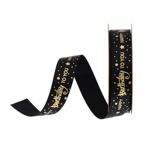 SYSUII 10M Geschenkband Dekoband Seidenband Geschenk Schleifenband Stoffband Happy Birthday für Geburtstag Basteln Dekoration Geschenkverpackung Geschenkbänder zum Basteln und Verpacken -Schwarz SYSUII 10M Geschenkband Dekoband Seidenband Geschenk Schleifenband Stoffband Happy Birthday für Geburtstag Basteln Dekoration Geschenkverpackung Geschenkbänder zum Basteln und Verpacken -Schwarz von SYSUII
