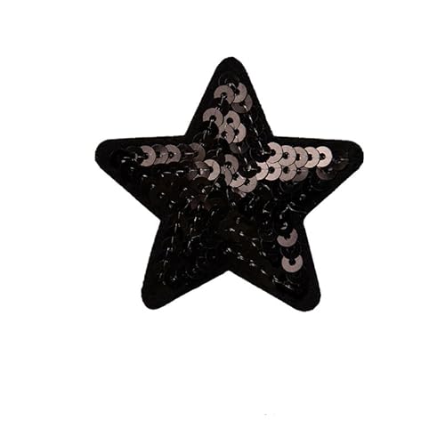 SYSUII 10PCS Bestickte Patches zum Aufbügeln Glitzer Pailletten Fünfzackiger Stern Bestickte Aufnäher zum Aufnähen Bügelflicken Patches Applikation für Hut,Jeans,Jacken Rucksäcke,DIY-Zubehör-Schwarz SYSUII 10PCS Bestickte Patches zum Aufbügeln Glitzer Pailletten Fünfzackiger Stern Bestickte Aufnäher zum Aufnähen Bügelflicken Patches Applikation für Hut,Jeans,Jacken Rucksäcke,DIY-Zubehör-Schwarz von SYSUII