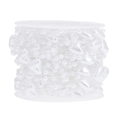 SYSUII 10m Herzen Perlenband Perlenkette Perlengirlande Perlenschnur DIY Perlenband Kristallperlen Girland DIY Perlenband Für Hochzeitsdeko Partydeko Geburtstag Taufe Tischdeko Brautstraus -Weiße SYSUII 10m Herzen Perlenband Perlenkette Perlengirlande Perlenschnur DIY Perlenband Kristallperlen Girland DIY Perlenband Für Hochzeitsdeko Partydeko Geburtstag Taufe Tischdeko Brautstraus -Weiße von SYSUII
