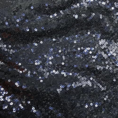SYSUII 135cm * 1m Paillettenstoff Sparkly Stoff glitzernder Stoff Dekostoff Kostümstoff zum Nähen Stoff Tüll Pailletten-Stoff für Hochzeit Kleid Dekoration DIY Tisch Tutu Rock Party Deko - Dunkelblau SYSUII 135cm * 1m Paillettenstoff Sparkly Stoff glitzernder Stoff Dekostoff Kostümstoff zum Nähen Stoff Tüll Pailletten-Stoff für Hochzeit Kleid Dekoration DIY Tisch Tutu Rock Party Deko - Dunkelblau von SYSUII
