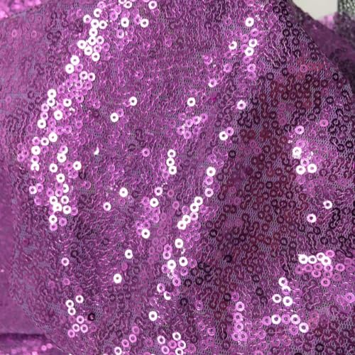 SYSUII 135cm * 1m Paillettenstoff Sparkly Stoff glitzernder Stoff Dekostoff Kostümstoff zum Nähen Stoff Tüll Pailletten-Stoff für Hochzeit Kleid Dekoration DIY Tisch Tutu Rock Party Deko - Lila #2 SYSUII 135cm * 1m Paillettenstoff Sparkly Stoff glitzernder Stoff Dekostoff Kostümstoff zum Nähen Stoff Tüll Pailletten-Stoff für Hochzeit Kleid Dekoration DIY Tisch Tutu Rock Party Deko - Lila #2 von SYSUII