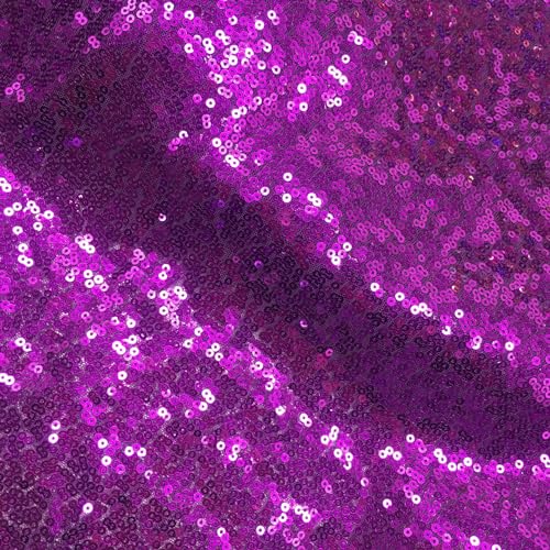 SYSUII 135cm * 1m Paillettenstoff Sparkly Stoff glitzernder Stoff Dekostoff Kostümstoff zum Nähen Stoff Tüll Pailletten-Stoff für Hochzeit Kleid Dekoration DIY Tisch Tutu Rock Party Deko - Lila SYSUII 135cm * 1m Paillettenstoff Sparkly Stoff glitzernder Stoff Dekostoff Kostümstoff zum Nähen Stoff Tüll Pailletten-Stoff für Hochzeit Kleid Dekoration DIY Tisch Tutu Rock Party Deko - Lila von SYSUII