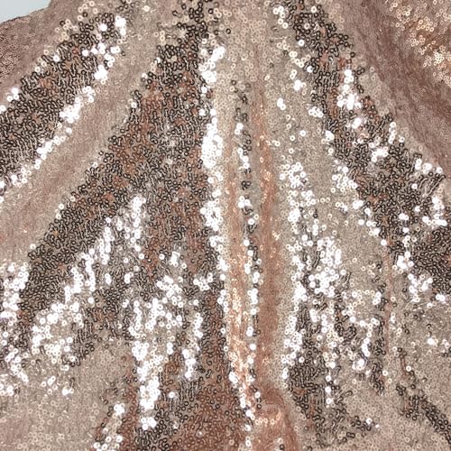 SYSUII 135cm * 2m Paillettenstoff Sparkly Stoff glitzernder Stoff Dekostoff Kostümstoff zum Nähen Stoff Tüll Pailletten-Stoff für Hochzeit Kleid Dekoration DIY Tisch Tutu Rock Party Deko - Rose Gold SYSUII 135cm * 2m Paillettenstoff Sparkly Stoff glitzernder Stoff Dekostoff Kostümstoff zum Nähen Stoff Tüll Pailletten-Stoff für Hochzeit Kleid Dekoration DIY Tisch Tutu Rock Party Deko - Rose Gold von SYSUII