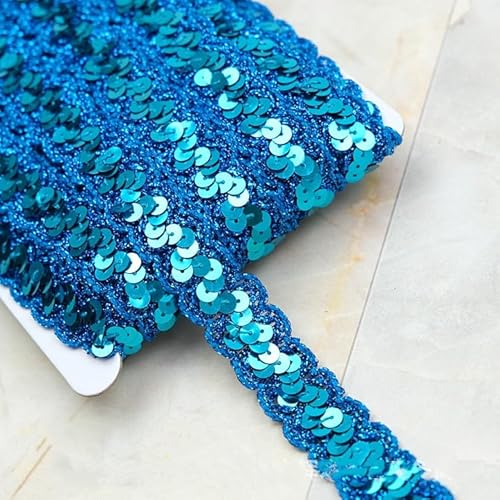 SYSUII 13M*23mm Glänzendes Geflochten Zierband Paillettenband Paillettenschnur Dekoratives Accessoire Glitzer Borte Aus Dekoband FüR DIY NäHen KostüMe Handwerk Verzierungen Schmuckherstellung-Blau SYSUII 13M*23mm Glänzendes Geflochten Zierband Paillettenband Paillettenschnur Dekoratives Accessoire Glitzer Borte Aus Dekoband FüR DIY NäHen KostüMe Handwerk Verzierungen Schmuckherstellung-Blau von SYSUII