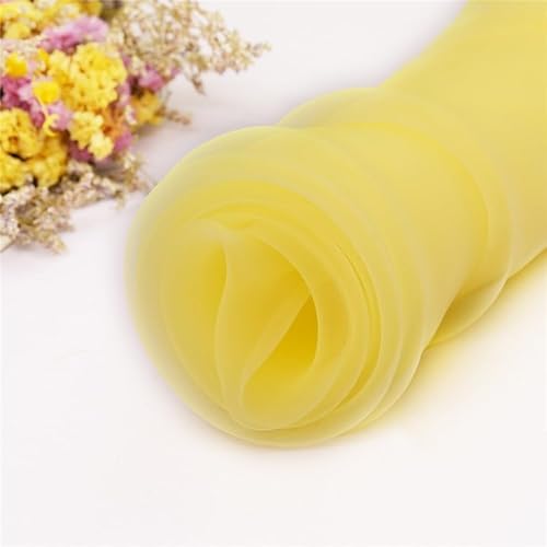 SYSUII 150cm*2m Organzastoff Glitzer Tüll Dekostoff Kostümstoff zum Nähen Kleidungsstoff Glanz Glitzer Organza Tüllstoff für DIY Basteln Bekleidung Tüllrock Hochzeitskleid Geschenk Bogen -hellgelb SYSUII 150cm*2m Organzastoff Glitzer Tüll Dekostoff Kostümstoff zum Nähen Kleidungsstoff Glanz Glitzer Organza Tüllstoff für DIY Basteln Bekleidung Tüllrock Hochzeitskleid Geschenk Bogen -hellgelb von SYSUII