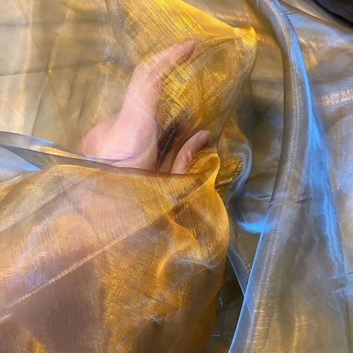 SYSUII 150cm*3m Organzastoff Glitzer Dekostoff zum Nähen Sparkly glitzernder Stoff Kostümstoff zum Nähen für Hochzeit Kleid Dekoration DIY Tisch Tutu Rock Party Deko Geschenk Bogen- Blau Gold SYSUII 150cm*3m Organzastoff Glitzer Dekostoff zum Nähen Sparkly glitzernder Stoff Kostümstoff zum Nähen für Hochzeit Kleid Dekoration DIY Tisch Tutu Rock Party Deko Geschenk Bogen- Blau Gold von SYSUII