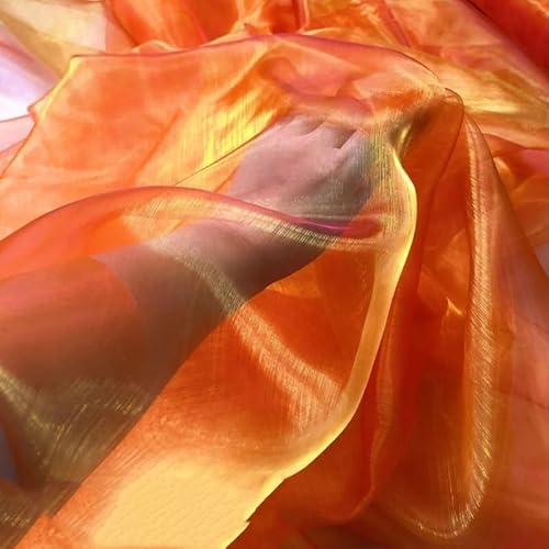 SYSUII 150cm*3m Organzastoff Glitzer Dekostoff zum Nähen Sparkly glitzernder Stoff Kostümstoff zum Nähen für Hochzeit Kleid Dekoration DIY Tisch Tutu Rock Party Deko Geschenk Bogen- Orange Rot SYSUII 150cm*3m Organzastoff Glitzer Dekostoff zum Nähen Sparkly glitzernder Stoff Kostümstoff zum Nähen für Hochzeit Kleid Dekoration DIY Tisch Tutu Rock Party Deko Geschenk Bogen- Orange Rot von SYSUII