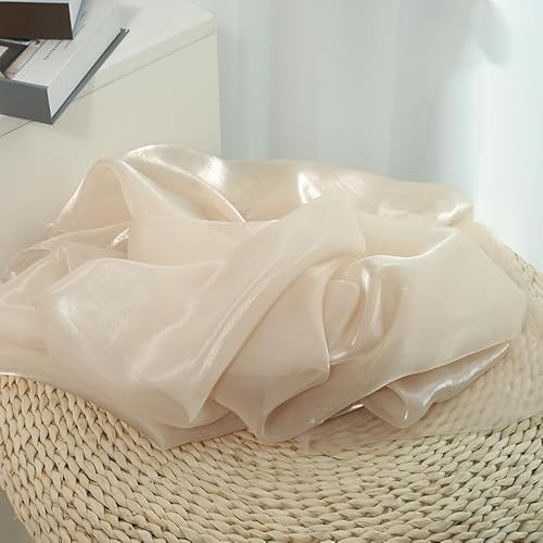 SYSUII 150cm * 300cm Organza Glitzer Tüll Dekostoff Kostümstoff zum Dekorieren Basteln Hauch Zart,Fein Schimmernder glitzernder Glanz Stoffe für Hochzeitskleid Tischdecke Party Deko -Helle Aprikose SYSUII 150cm * 300cm Organza Glitzer Tüll Dekostoff Kostümstoff zum Dekorieren Basteln Hauch Zart,Fein Schimmernder glitzernder Glanz Stoffe für Hochzeitskleid Tischdecke Party Deko -Helle Aprikose von SYSUII