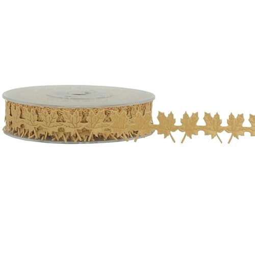SYSUII 15m * 2cm Blatt Band Künstliches Ahornblatt Blattband Geschenkband Blatt Girlande Buchsgirlande Dekoband Zierband Bastelschnur Dekokordel für Hausgarten Hochzeit Party Dekoration -Gold SYSUII 15m * 2cm Blatt Band Künstliches Ahornblatt Blattband Geschenkband Blatt Girlande Buchsgirlande Dekoband Zierband Bastelschnur Dekokordel für Hausgarten Hochzeit Party Dekoration -Gold von SYSUII